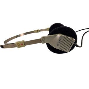 Denon AH-2 Pro Moni Vintage 1980's Headphones  3.5mm Plug & New Foam Ear Pads